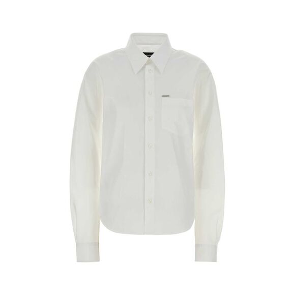 Dsquared Women White Poplin Shirt